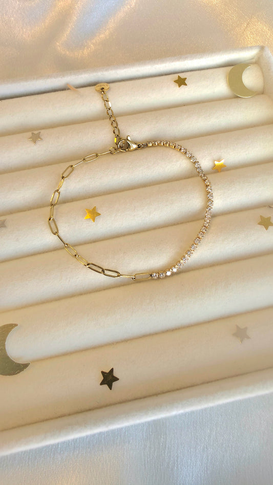 Tennis/paperclip armbånd
