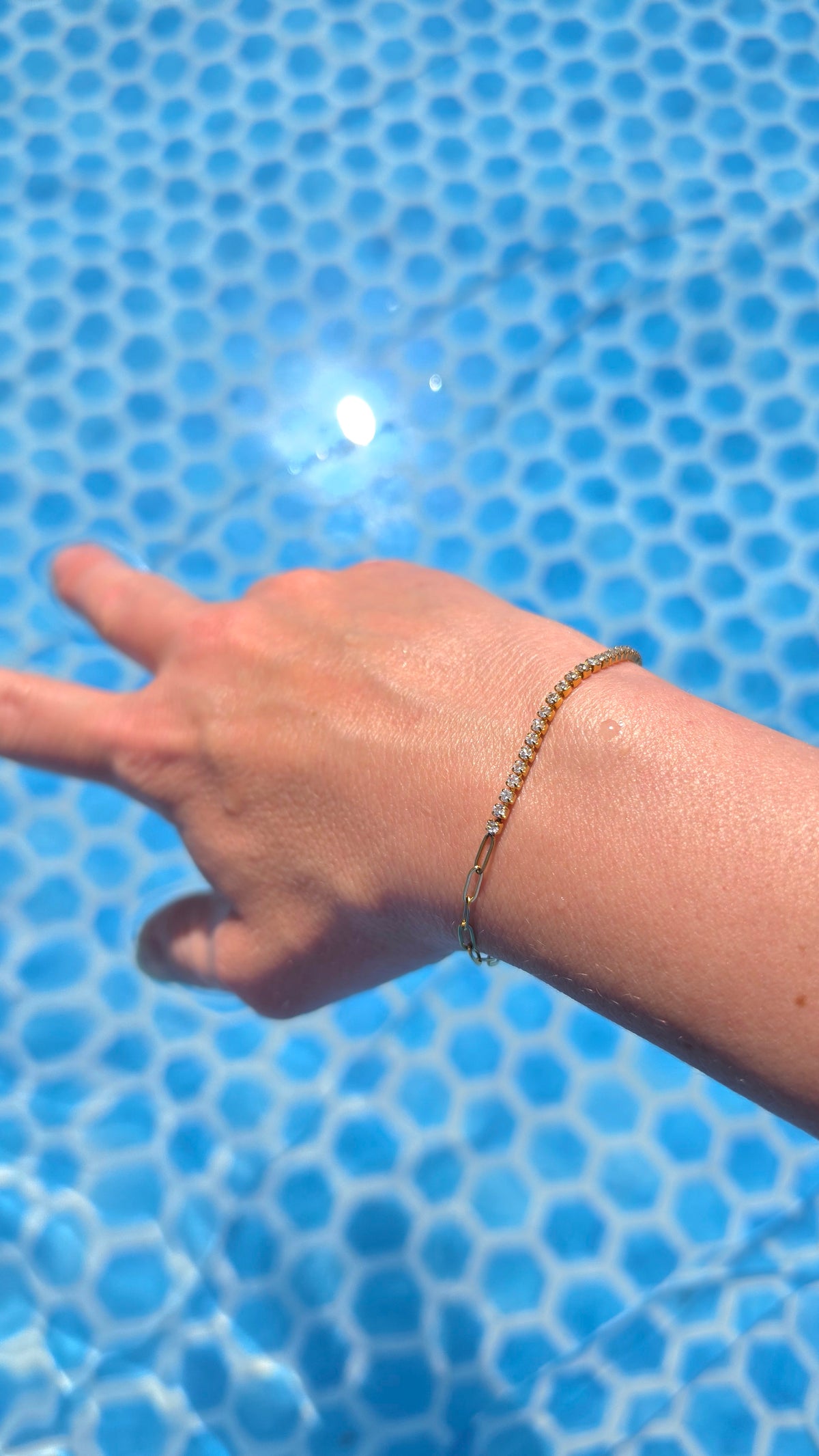 Tennis/paperclip armbånd