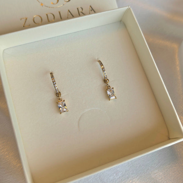 Luna crystal hoops