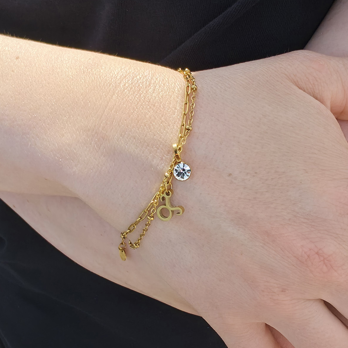 Personligt armbånd — Stjernetegn & månedssten
